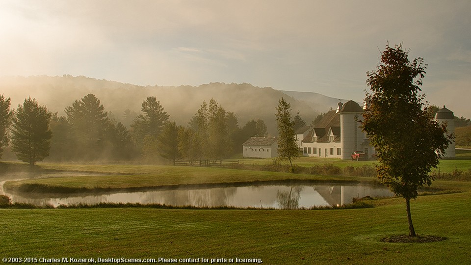 Morning Mist on the Farm 