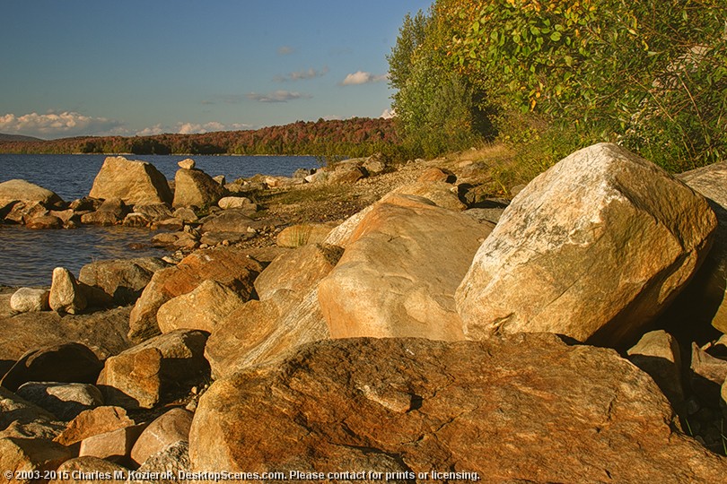 Rocky Shore at Sundown 