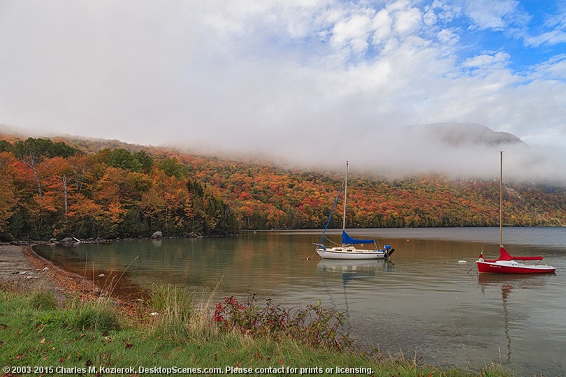 Sailboats on Lake Willoughby 