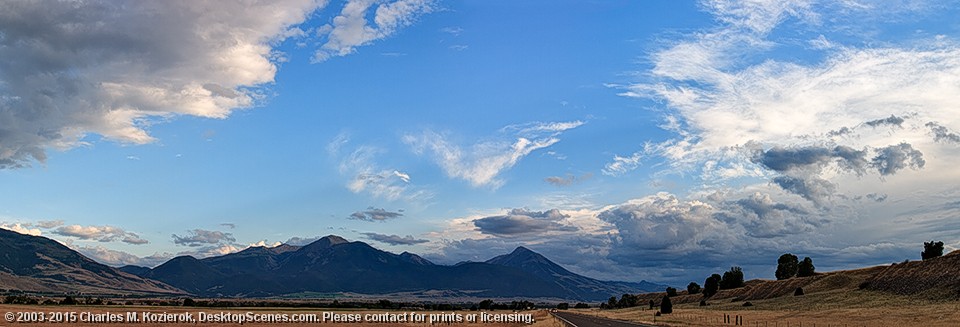 Dusk over the Gallatin Range