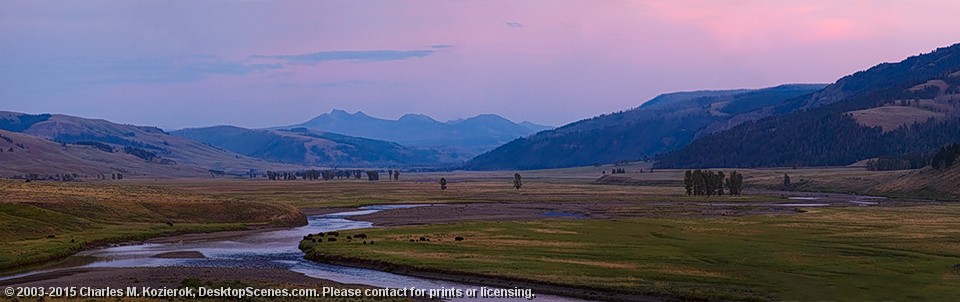 Magenta Twilight -- Lamar Valley 