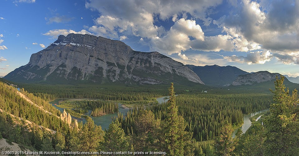 Moon Over Rundle 