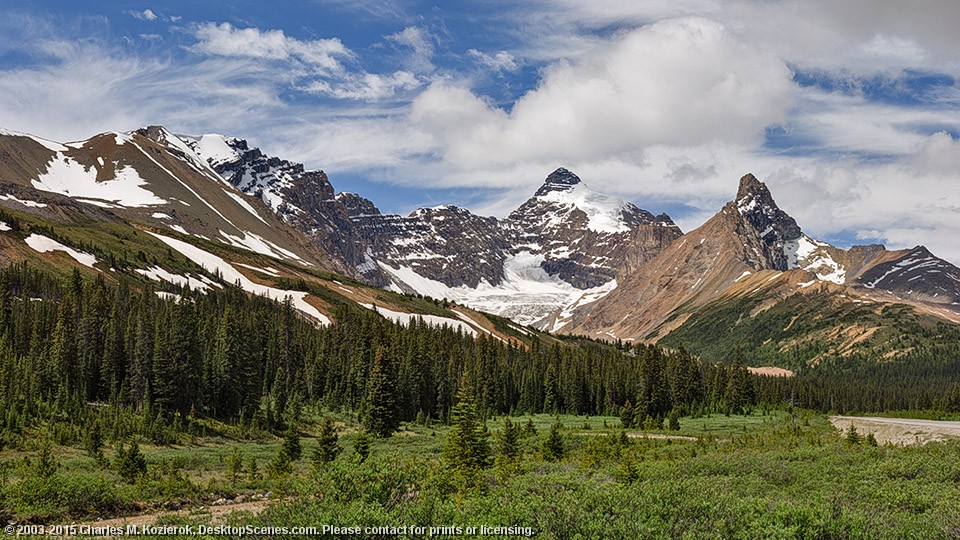 Parker Ridge, Mount Athabasca and Hilda Peak 