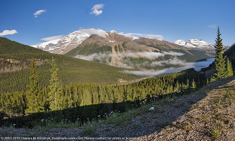 Sunwapta River Valley Panorama 