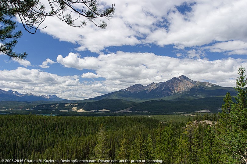 Pyramid Mountain from Maligne Road Overlook 