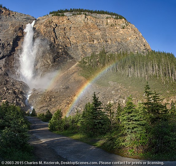 Rainbows at Takkakaw Falls 